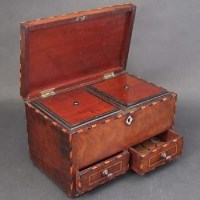 Lot 296 - Mahogany Inlaid Teacaddy