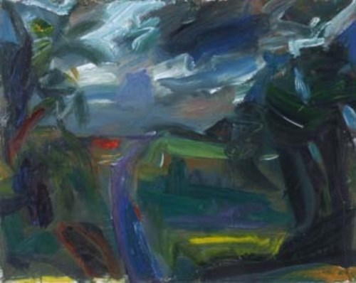 Lot 18 - Tony Wild, Abstract landscape, oil