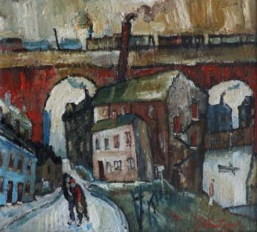 Lot 38 - William Turner, Couple In Stockport, oil
