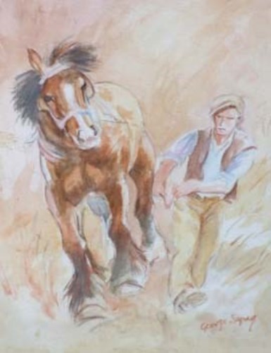 Lot 161 - George Soper, Workhorses, watercolour (3)