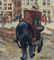 Lot 42 - William Turner, The Organ Grinder, oil