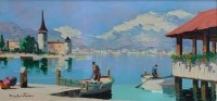 Lot 95 - C.R. Doyly-John, Lucerne, Switzerland, oil