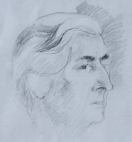 Lot 135 - Graham Sutherland, Male portrait, pencil