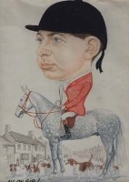 Lot 163 - Davy, All On Sir!, watercolour over pencil