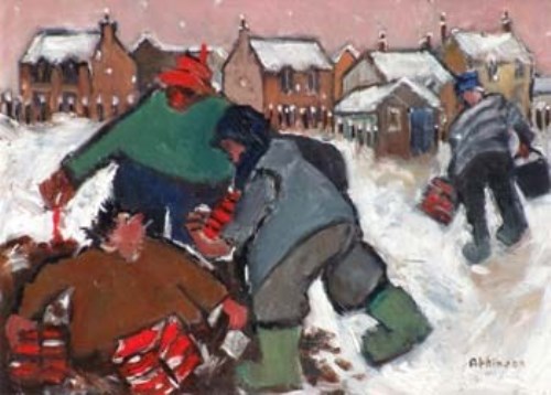 Lot 6 - Sue Atkinson, The Bricklayers, oil