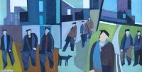 Lot 61 - Peter Stanaway, The End of the Nightshift, oil