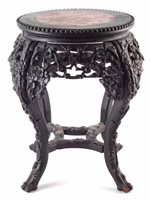 Lot 37 - Chinese hardwood jardinière stand