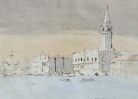 Lot 99 - Anthony G. Flemming, Venice, watercolour and ink
