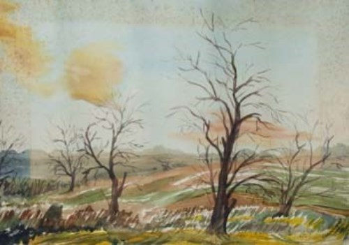 Lot 136 - William Turner, Suburban Elms, watercolour