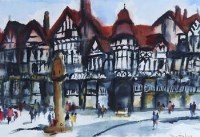 Lot 137 - Brian Dobson, The Cross, Chester, watercolour