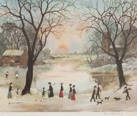 Lot 169 - After Helen Bradley, Oh What a Beautiful Winter's Day!, signed print