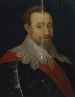 Lot 183 - Circle of Cornelius Janssens van Ceulen, Portrait of Gustavus Adolphus, King of Sweden, oil