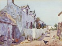 Lot 206 - Joseph Andrews, Cottage at Cemaes, Anglesey, watercolour