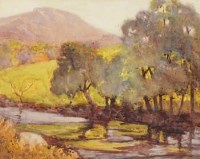 Lot 207 - Joseph Andrews, River scene, watercolour