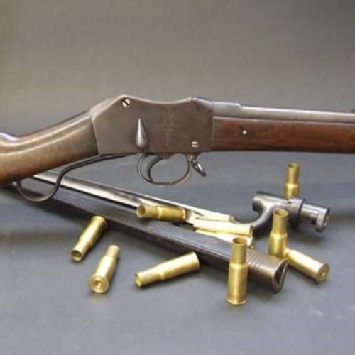 Lot 390 Martini Henry Rifle Bayonet Book Empty