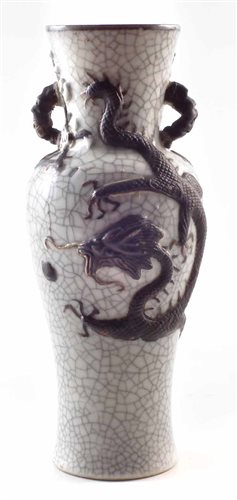 Lot 61 - Chinese crackle ware porcelain vase
