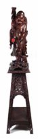 Lot 35 - Large Chinese hardwood figure of a laughing Buddha