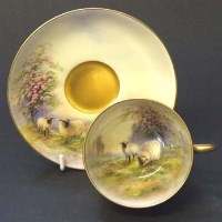 Lot 523 - Royal Worcester Cup and Saucer by Barker