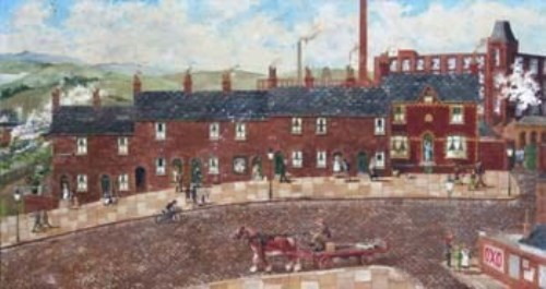 Lot 3 - Fred Wilde, Factory Row, oil.