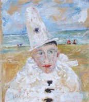 Lot 33 - Dame Ethel Walker (1861-1951), Pierrot - Summer on the North East Coast, oil