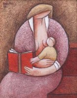 Lot 54 - Jiri Borsky, Mother and child, oil