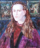 Lot 69 - Marian Kratochwil, Seated female portrait, oil