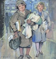 Lot 151 - Patience Arnold, The shopping trip, watercolour
