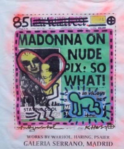 Lot 177 - Keith Haring, Andy Warhol and Pietro Psaier, Madonna and Sean Penn, silkscreen