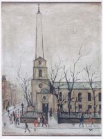 Lot 183 - After L.S. Lowry, St Luke's, London, signed print