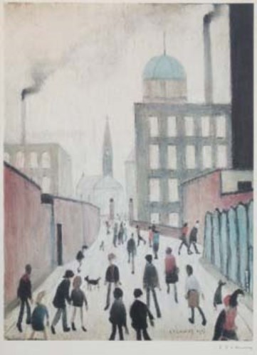 Lot 184 - After L.S.Lowry, Mrs Swindell's Picture, signed colour print