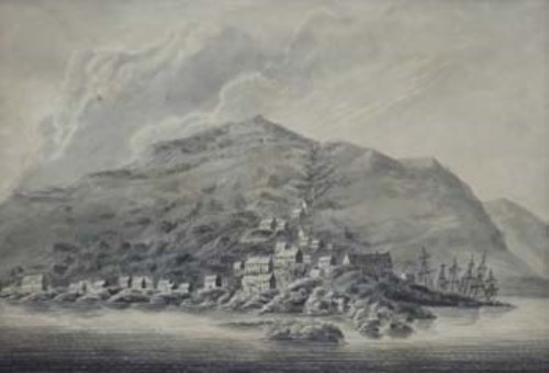 Lot 236 - English School, early 19th century, Barmouth, ink and wash (2)