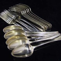 Lot 294 - Twelve Fearn & Eley table forks and six table