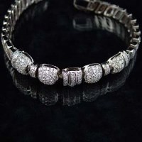 Lot 338 - Multi diamond bracelet