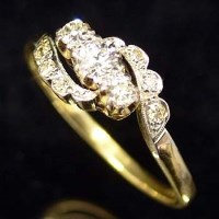 Lot 416 - 18ct fine platinum three stone diamond ring with