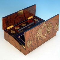 Lot 453 - Victorian walnut writing box