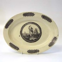 Lot 542 - Cream ware oval meat plate
