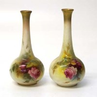 Lot 574 - Matched Pair of Royal Worcester vases