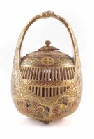 Lot 1 - Japanese Satsuma cricket cage and cover