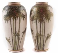Lot 12 - Pair of Japanese Satsuma vases