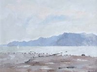 Lot 107 - Iola Spafford, View from Anglesey, oil