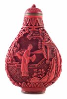 Lot 29 - Composition snuff bottle.