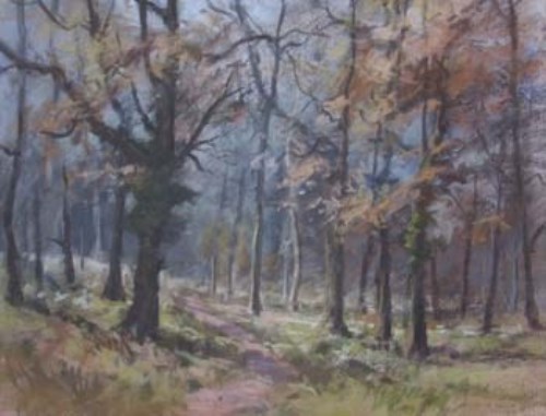 Lot 146 - Aubrey R. Phillips, Herefordshire Woods, Autumn and A Worcestershire Stream, Spring, pastel (2)