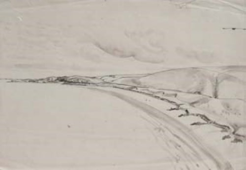 Lot 195 - C. F. Tunnicliffe, Coastal scenes, pencil and ink (3)