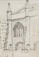 Lot 197 - C. F. Tunnicliffe, York Minster, pencil and ink study