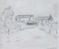 Lot 212 - Laurence Stephen Lowry, Clifton Moss Farm, pencil