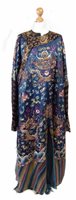 Lot 42 - Chinese silk evening coat depicting dragons and mythical figures