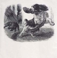 Lot 233 - C. F. Tunnicliffe, Spaniel with Terrier, woodcut