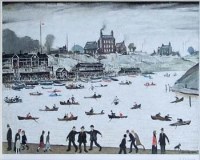 Lot 239 - After L.S. Lowry, Crime Lake, signed print