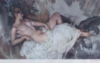 Lot 249 - After W. Russell Flint, Reclining Nude I, signed print