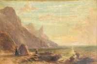 Lot 281 - Charles Pettitt, The Midnight Sun at the North-Cape: Norway, oil